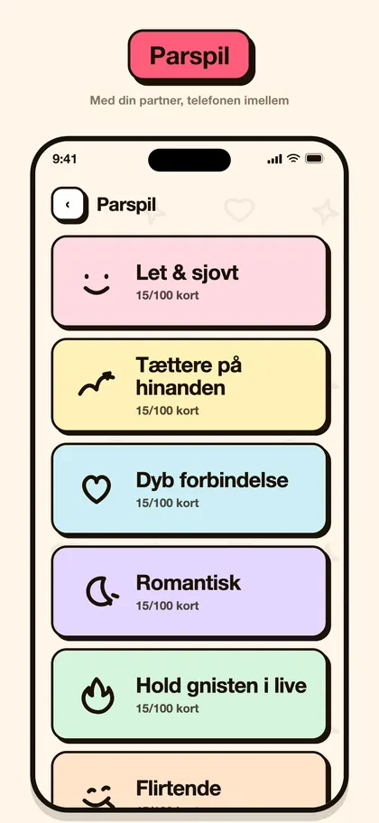 Skærmbillede fra Pairo-appen
