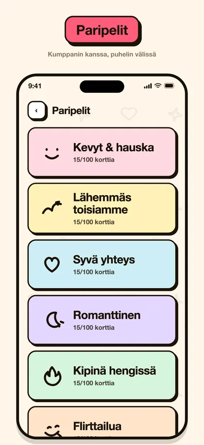 Kuvakaappaus Pairo-sovelluksesta