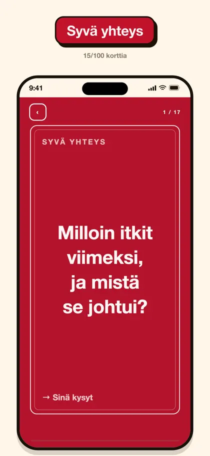Kuvakaappaus Pairo-sovelluksesta