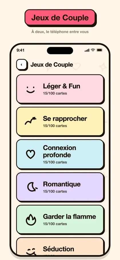 Capture d'écran de l'appli Pairo