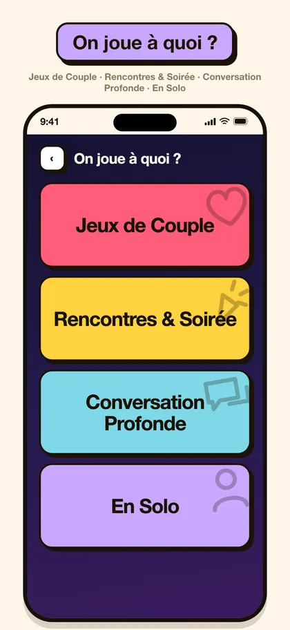 Capture d'écran de l'appli Pairo