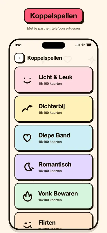 Screenshot van de Pairo app
