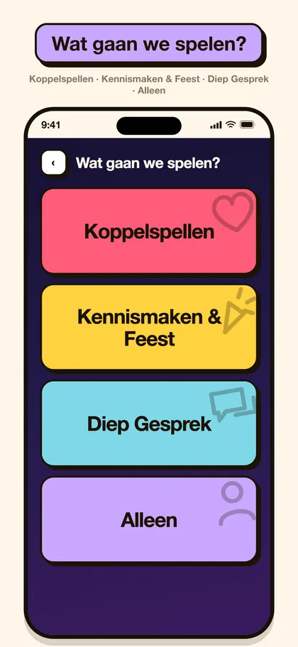 Screenshot van de Pairo app