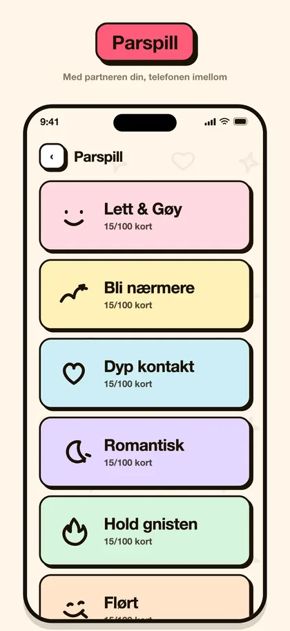Skjermbilde fra Pairo-appen