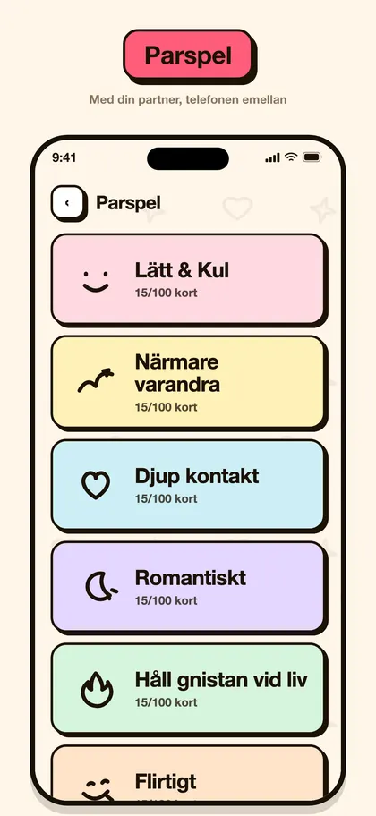 Skärmbild från Pairo-appen